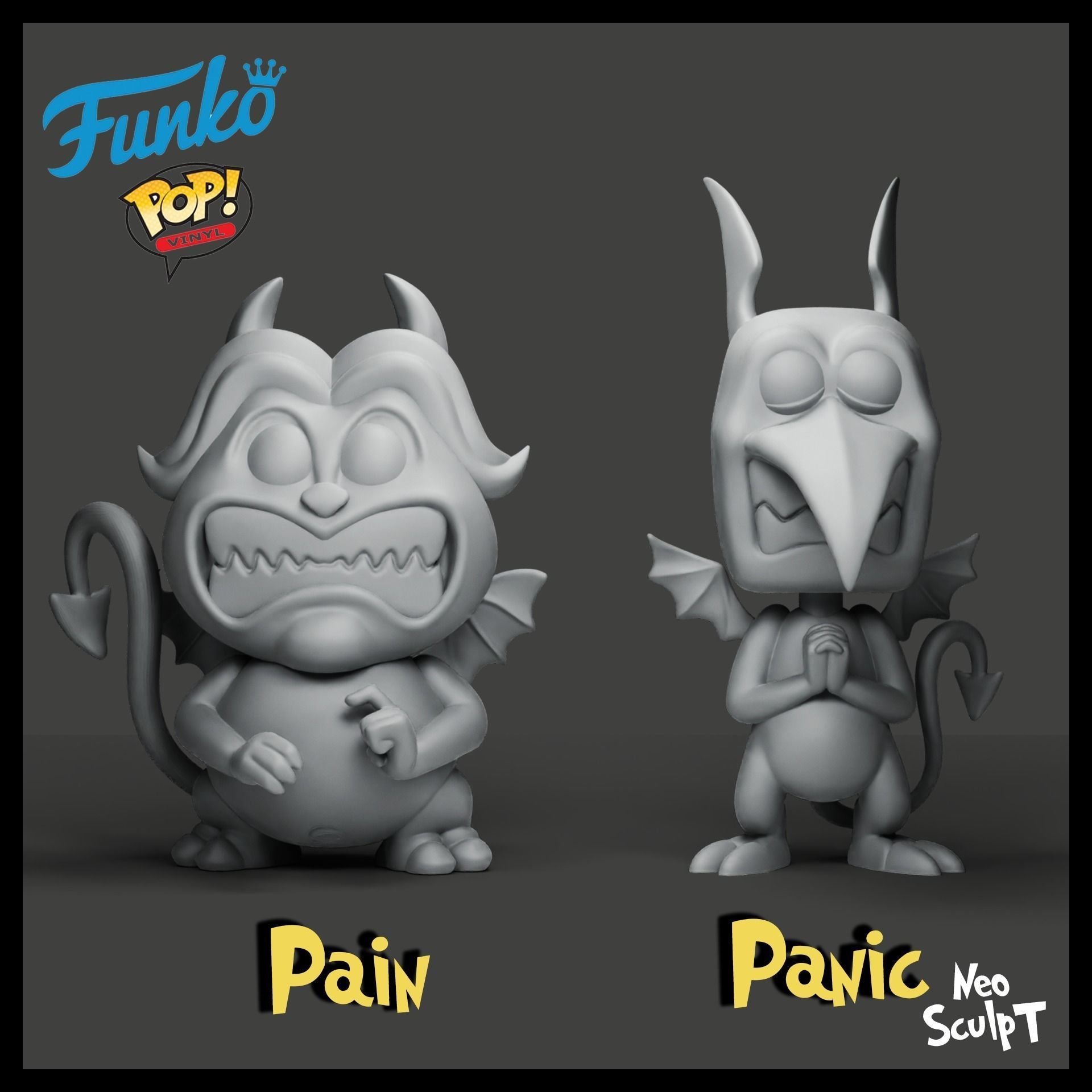 Pain and Panic 3D print model_3