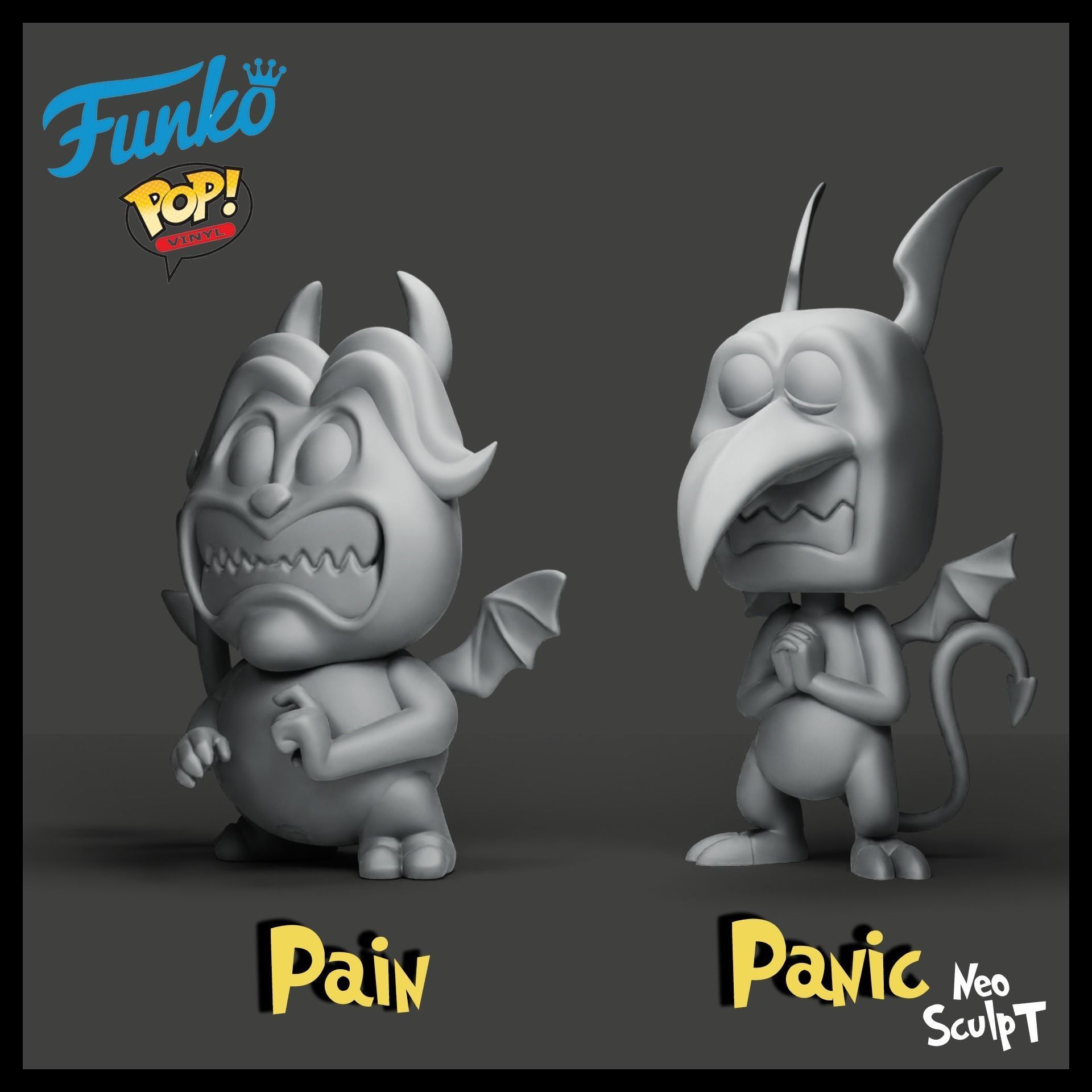 Pain and Panic 3D print model_4