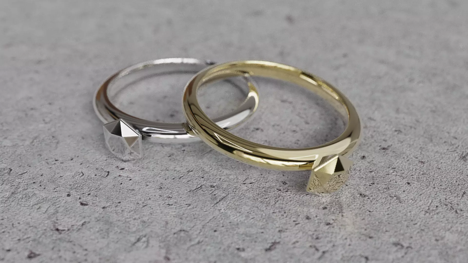 Engagement Solitaire Ring 3D print model_0