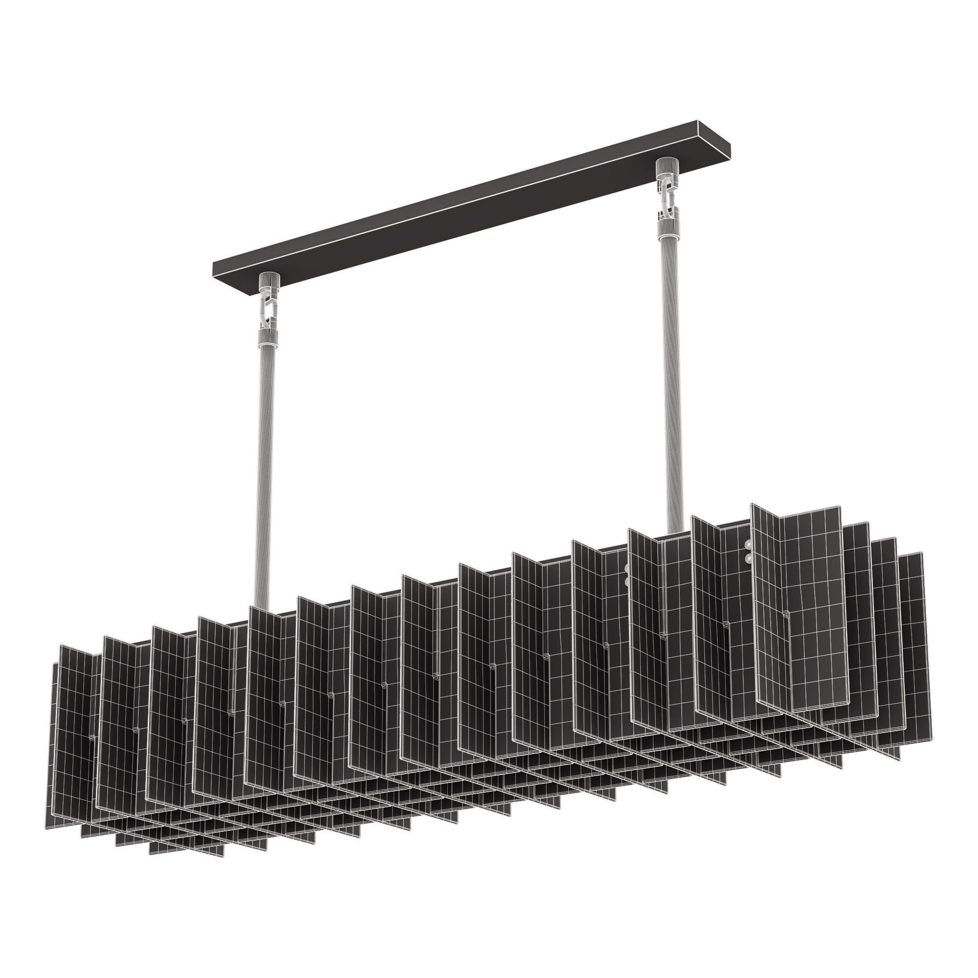 RH LATTICE RECTANGULAR CHANDELIER 3D model_2