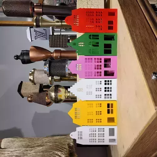 AMSTERDAM HOUSES TEALIGHT HOLDER SET 5 HOUSES PENHOLDER