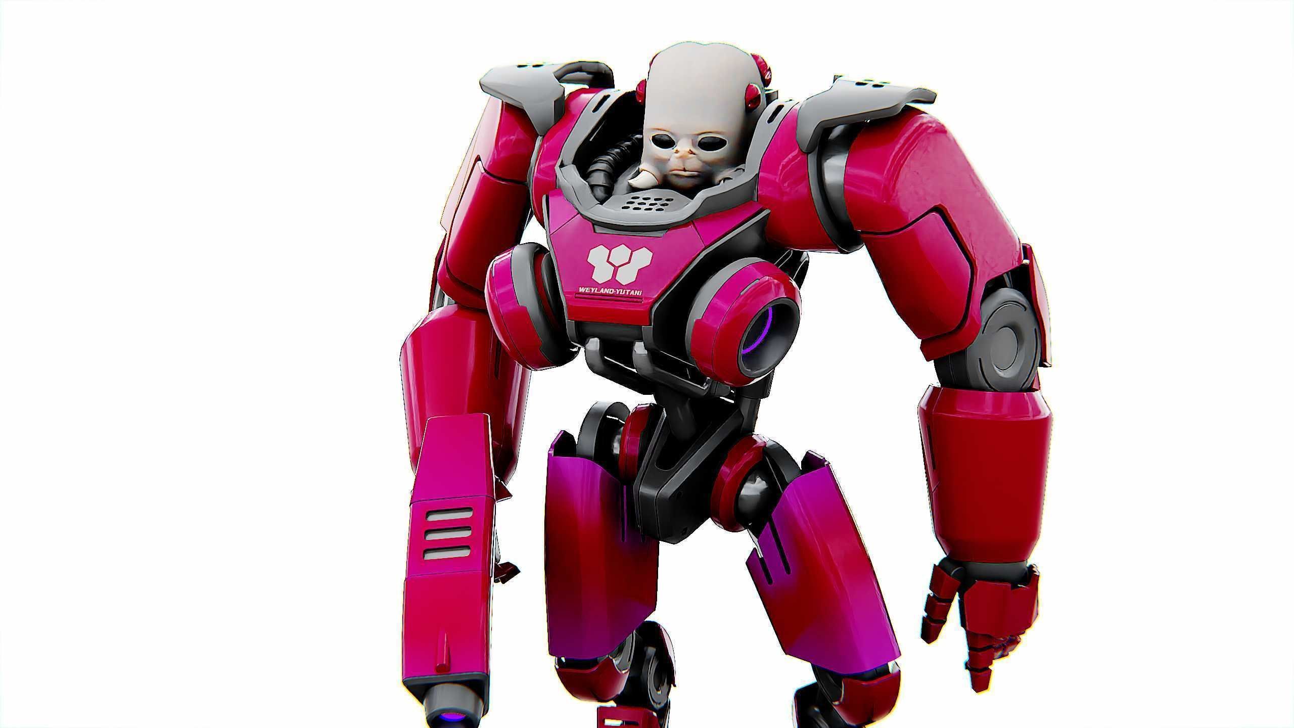 CYBORG ALIEN X-50 Rigged for Unreal Engine - Unity - MIXAMO 3D model_22