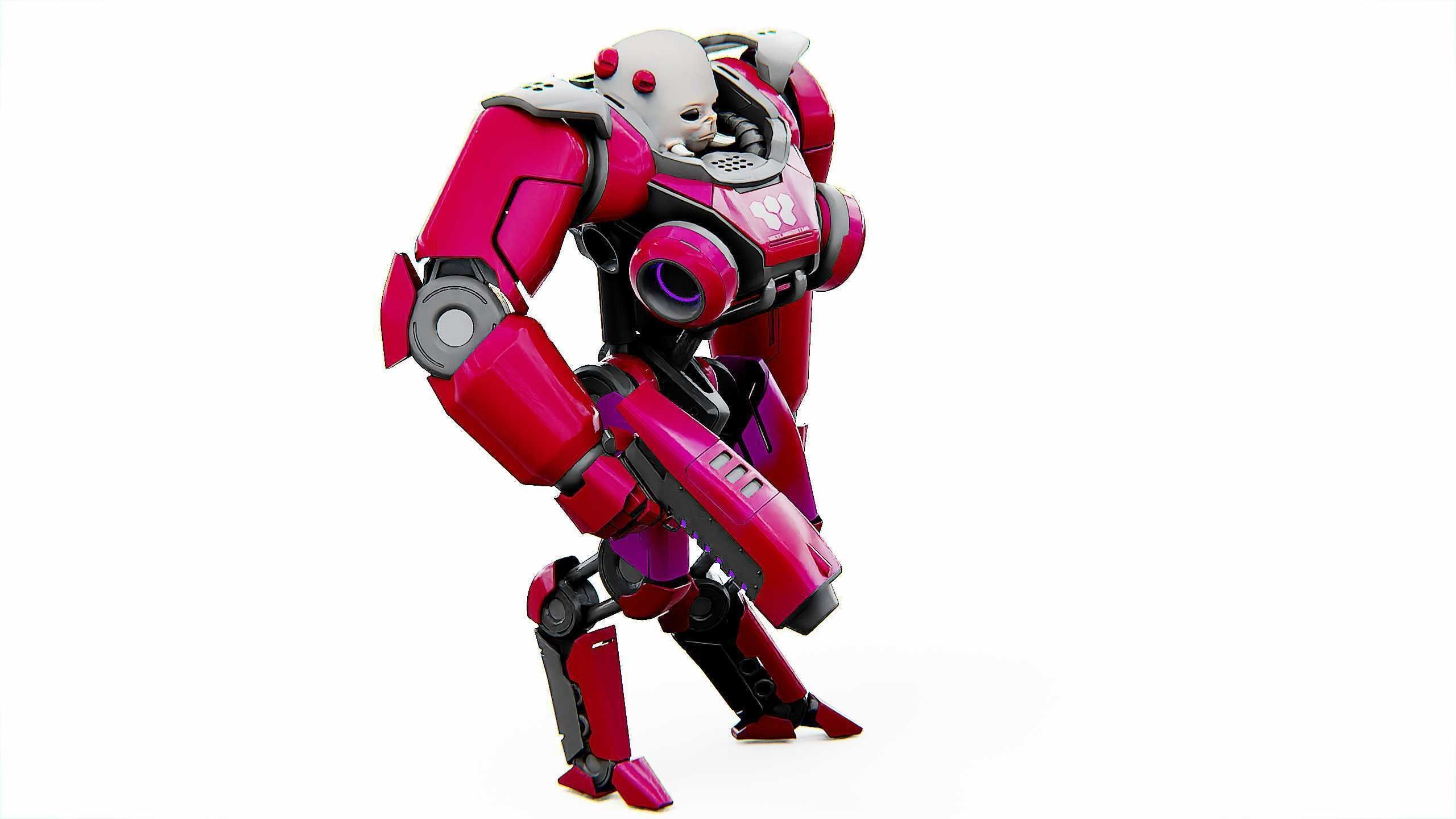 CYBORG ALIEN X-50 Rigged for Unreal Engine - Unity - MIXAMO 3D model_4