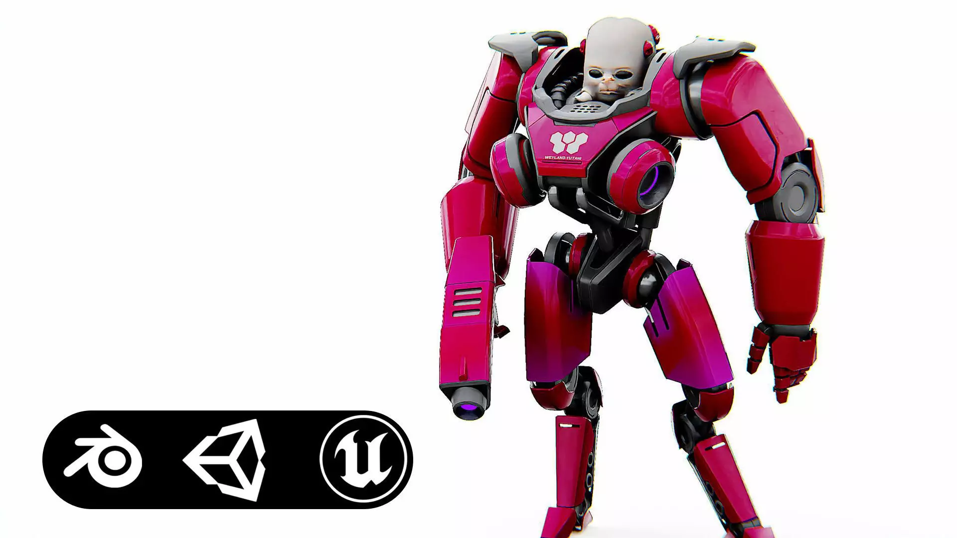 CYBORG ALIEN X-50 Rigged for Unreal Engine - Unity - MIXAMO 3D model_0