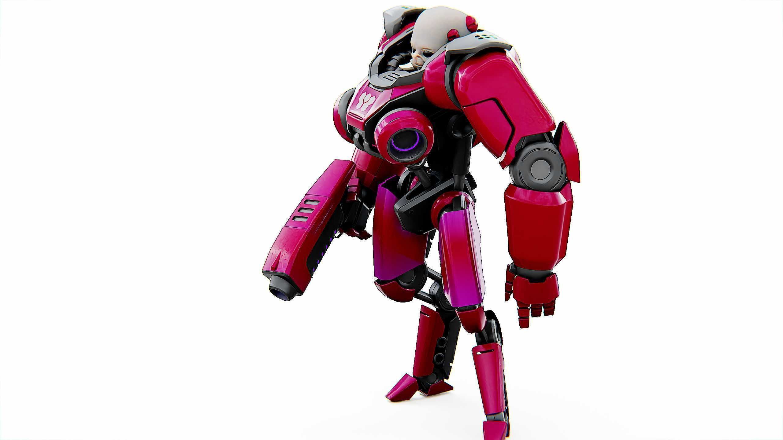 CYBORG ALIEN X-50 Rigged for Unreal Engine - Unity - MIXAMO 3D model_19