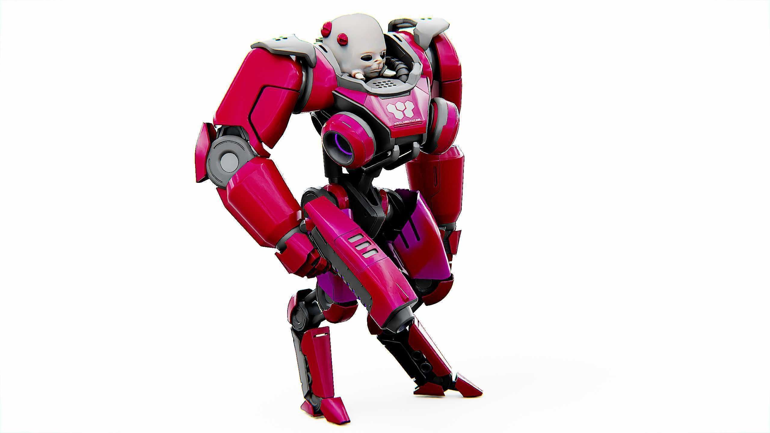 CYBORG ALIEN X-50 Rigged for Unreal Engine - Unity - MIXAMO 3D model_3