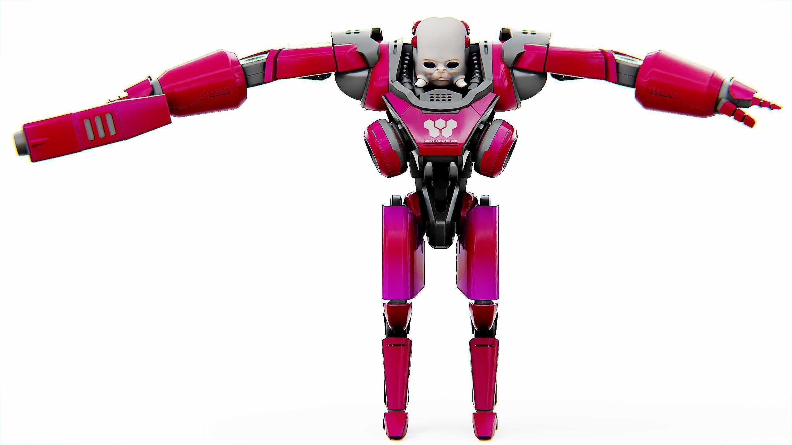 CYBORG ALIEN X-50 Rigged for Unreal Engine - Unity - MIXAMO 3D model_30