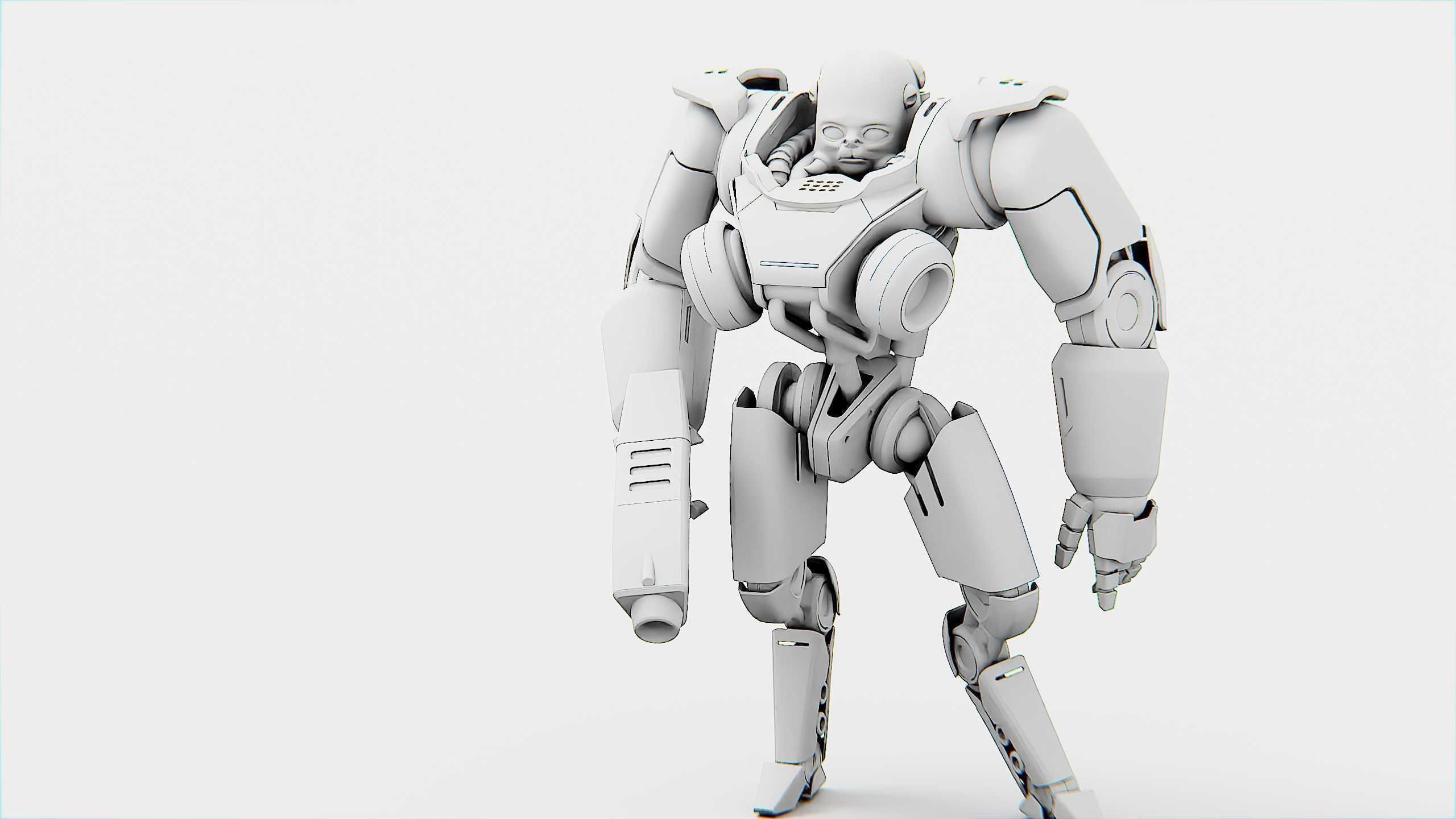 CYBORG ALIEN X-50 Rigged for Unreal Engine - Unity - MIXAMO 3D model_32