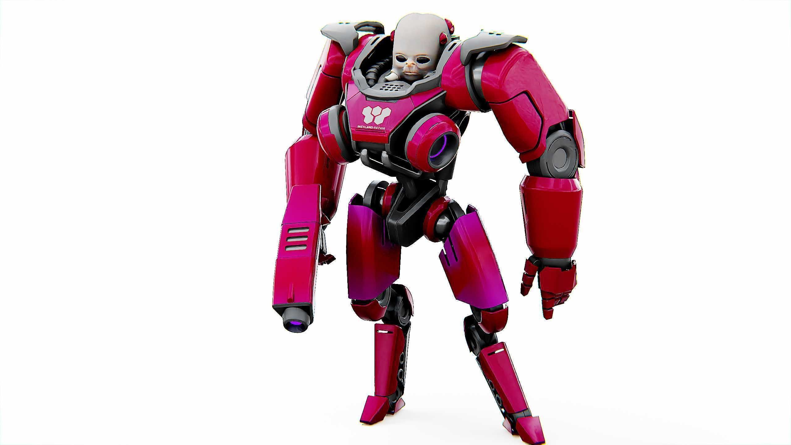 CYBORG ALIEN X-50 Rigged for Unreal Engine - Unity - MIXAMO 3D model_21