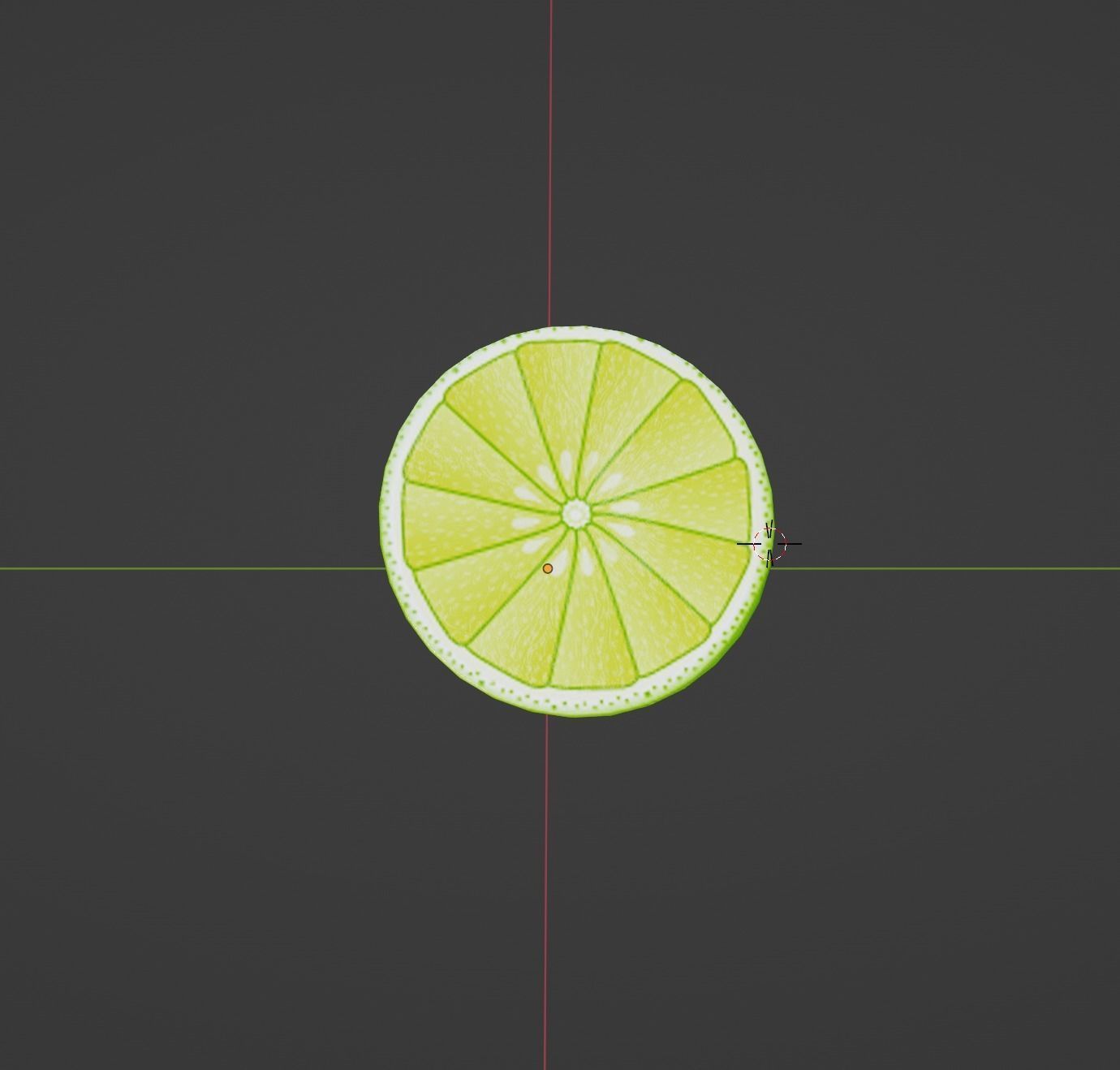 Lime Cartoon Low Poly Low-poly 3D model_2