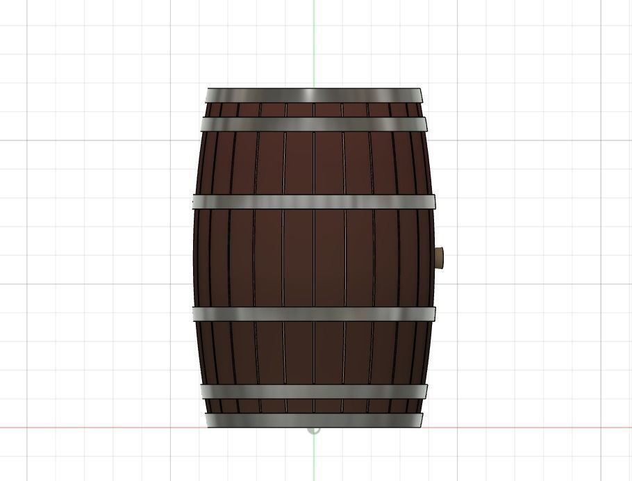 Model Railway - Beer Whisky Barrels - Kegs - Wooden 3D print model_5