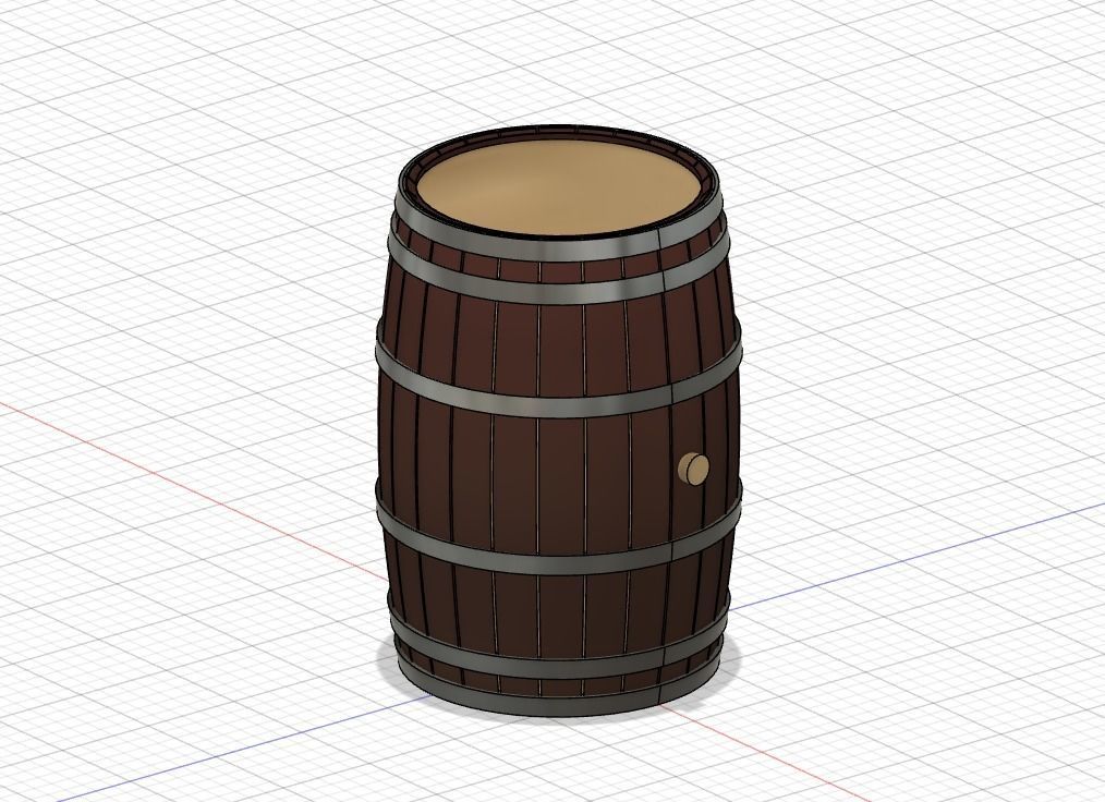 Model Railway - Beer Whisky Barrels - Kegs - Wooden 3D print model_1