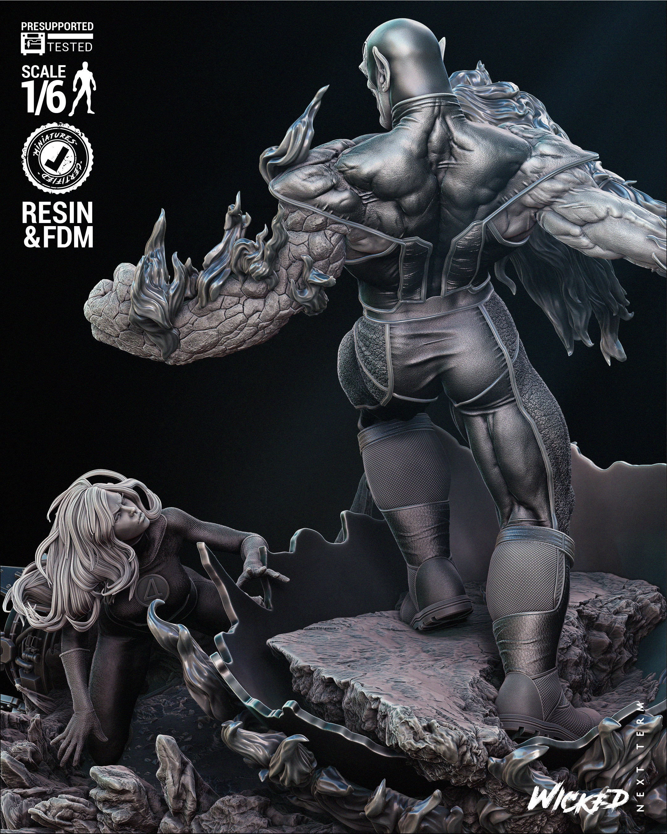 Wicked Marvel Super Skrull Sculpture Tested for 3D printing 3D print model_10