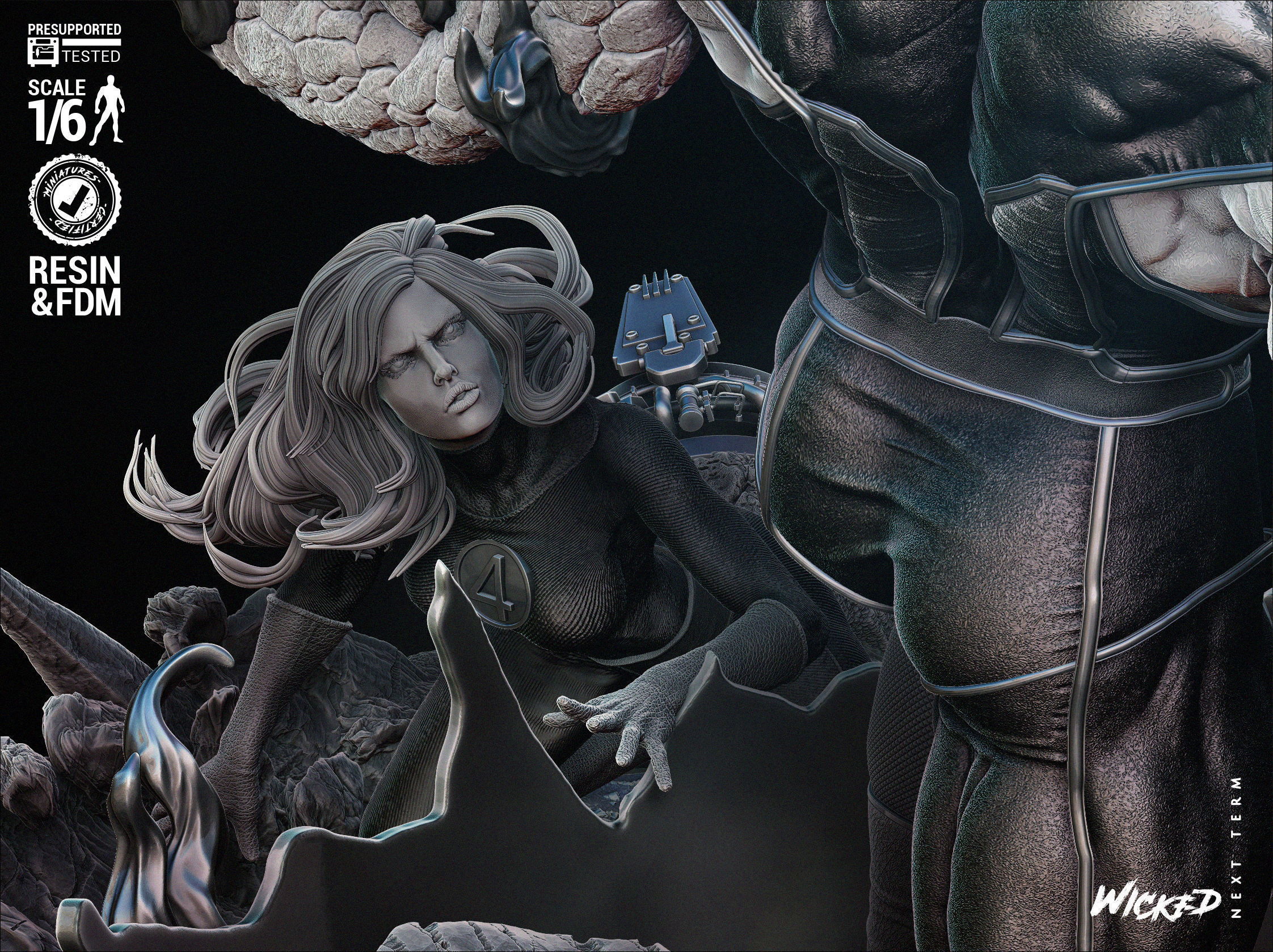 Wicked Marvel Super Skrull Sculpture Tested for 3D printing 3D print model_4