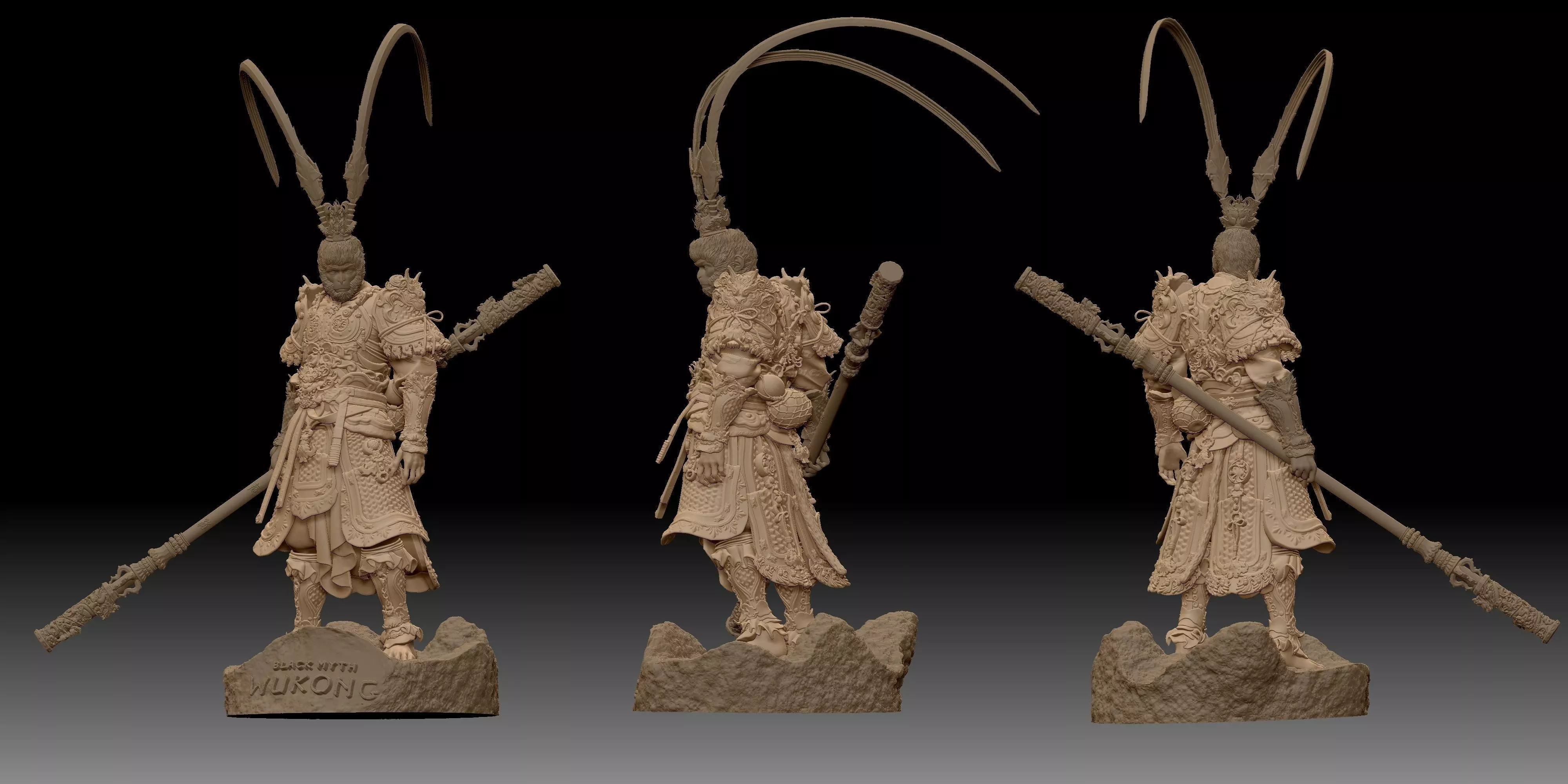 black myth wukong 3D print model