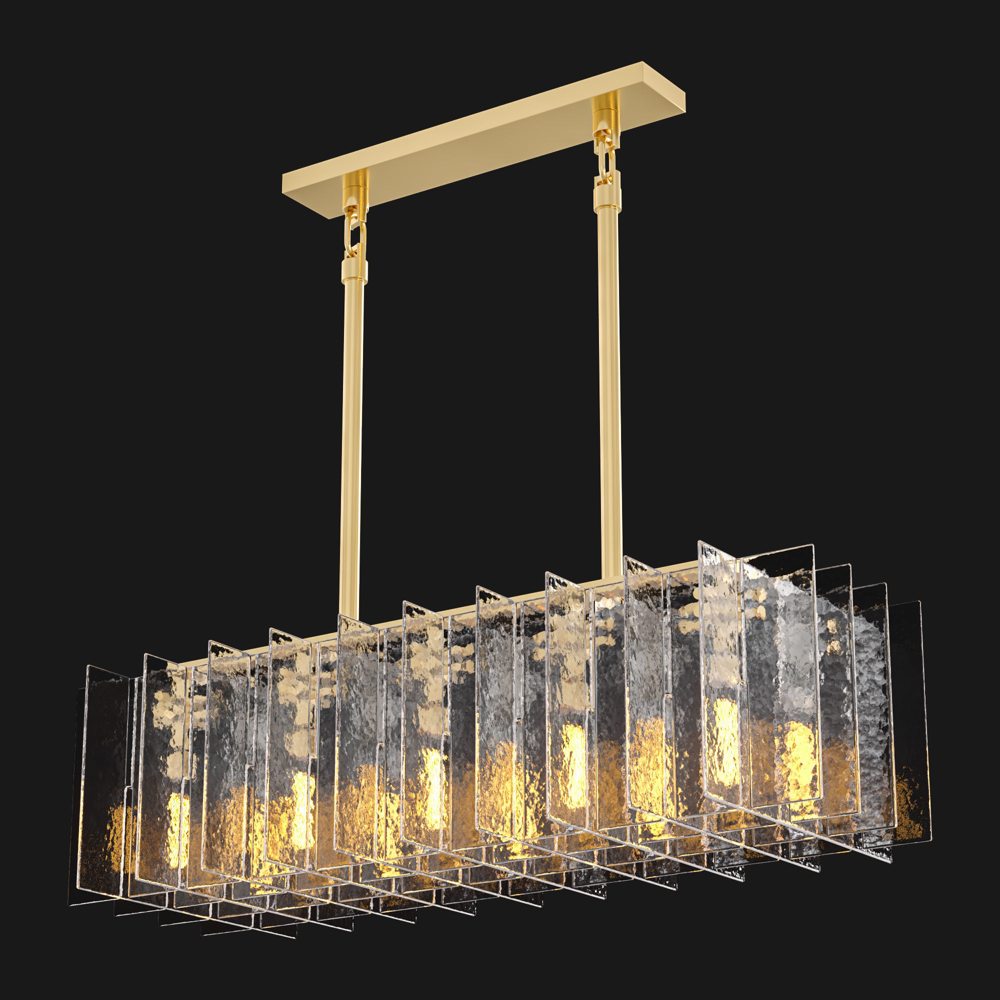 RH LATTICE RECTANGULAR CHANDELIER 3D model_1