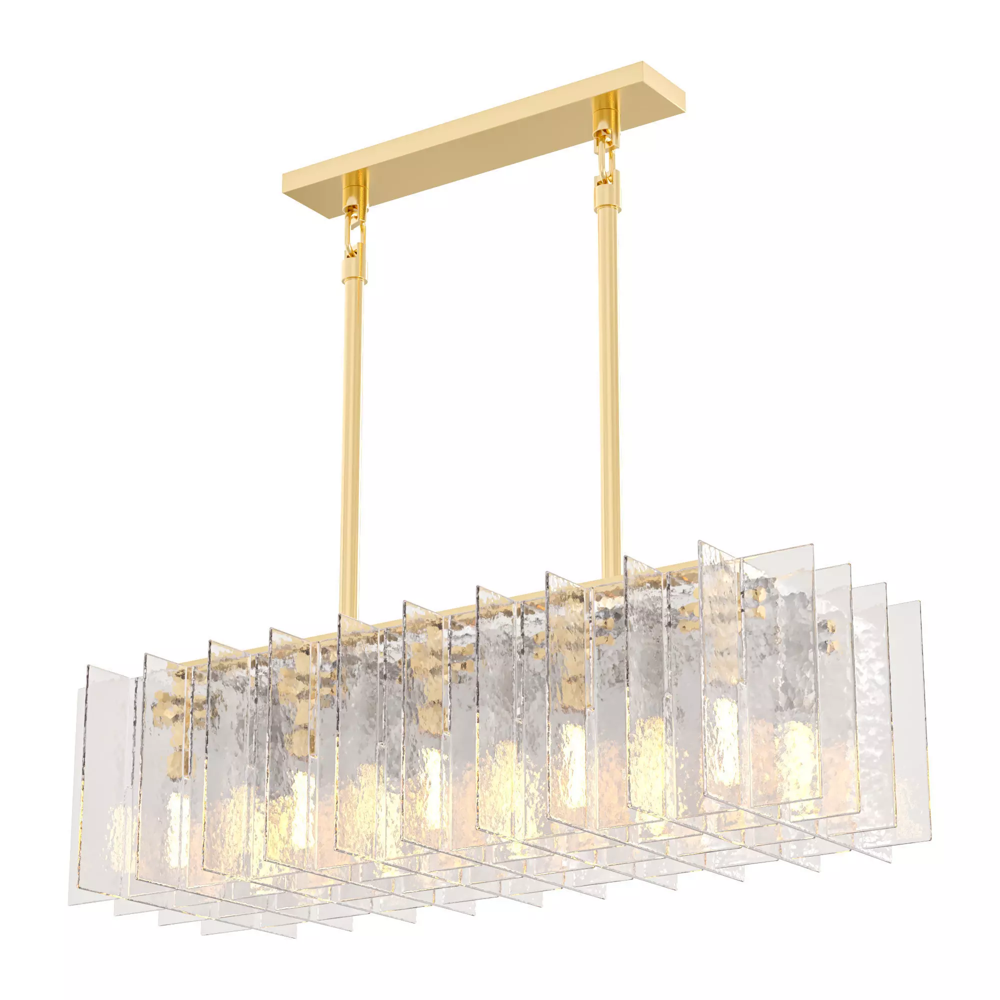 RH LATTICE RECTANGULAR CHANDELIER 3D model_0