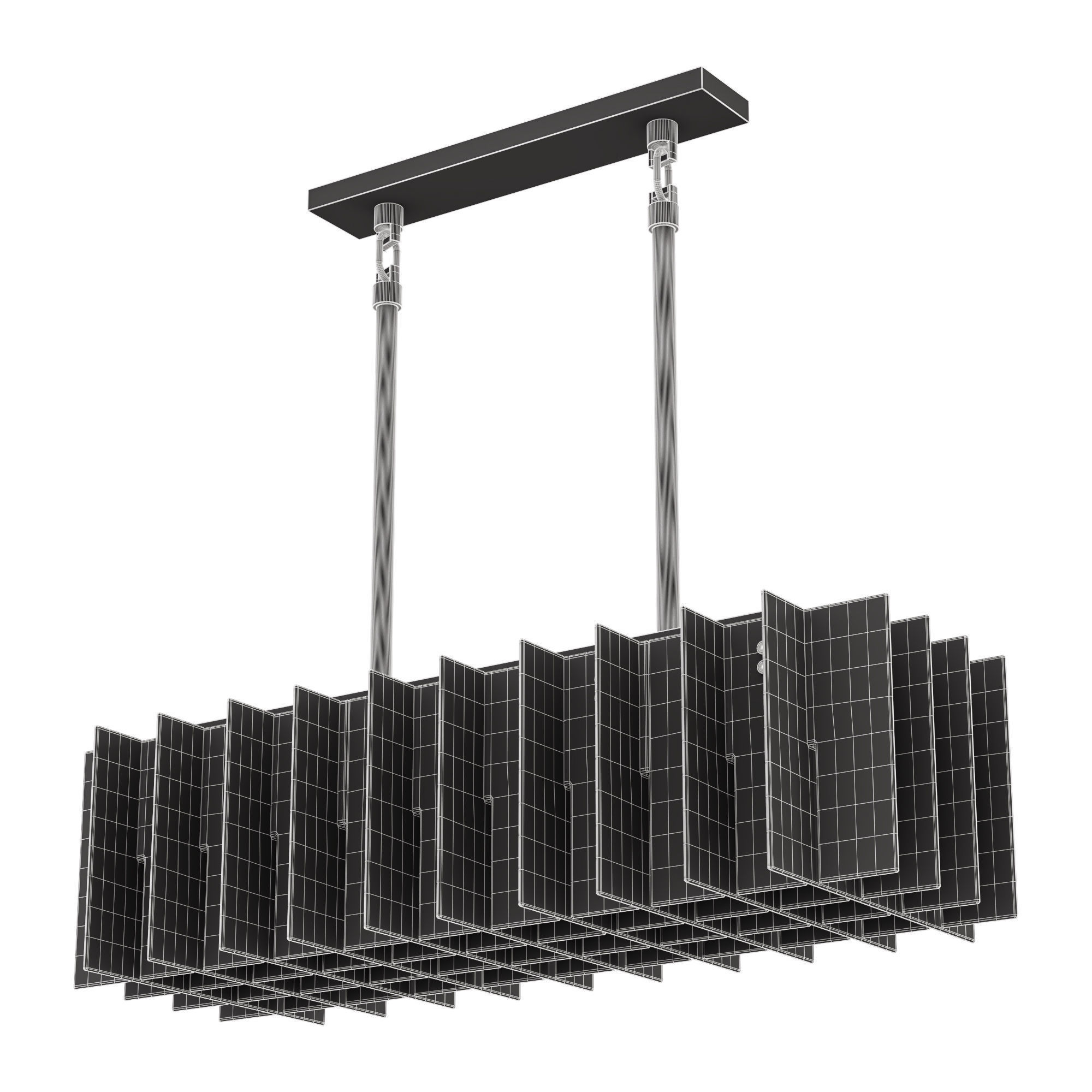 RH LATTICE RECTANGULAR CHANDELIER 3D model_2
