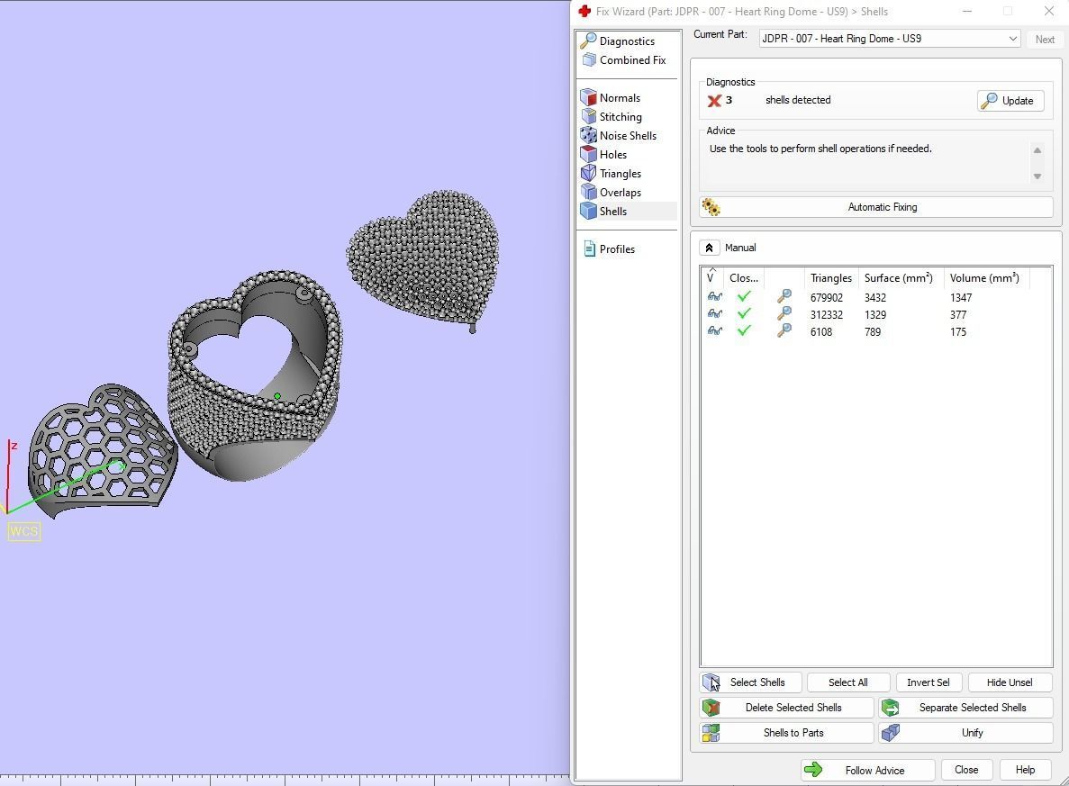 Custom Heart Champions Dome Halfway Diamond Setting Ring  3D print model_16