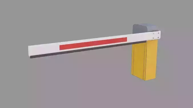 boom barrier Low-poly 3D model