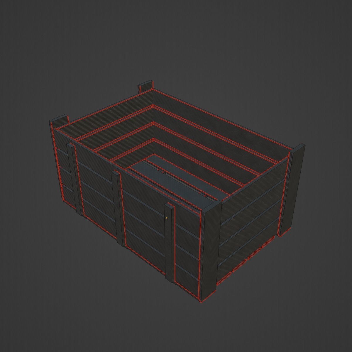 Plastic Crate 01 Low-poly 3D model_11