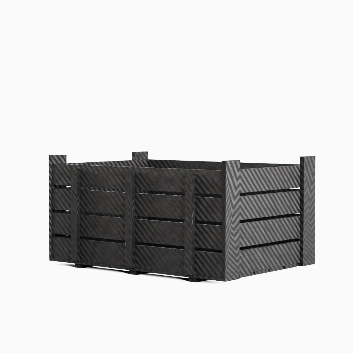 Plastic Crate 01 Low-poly 3D model_3