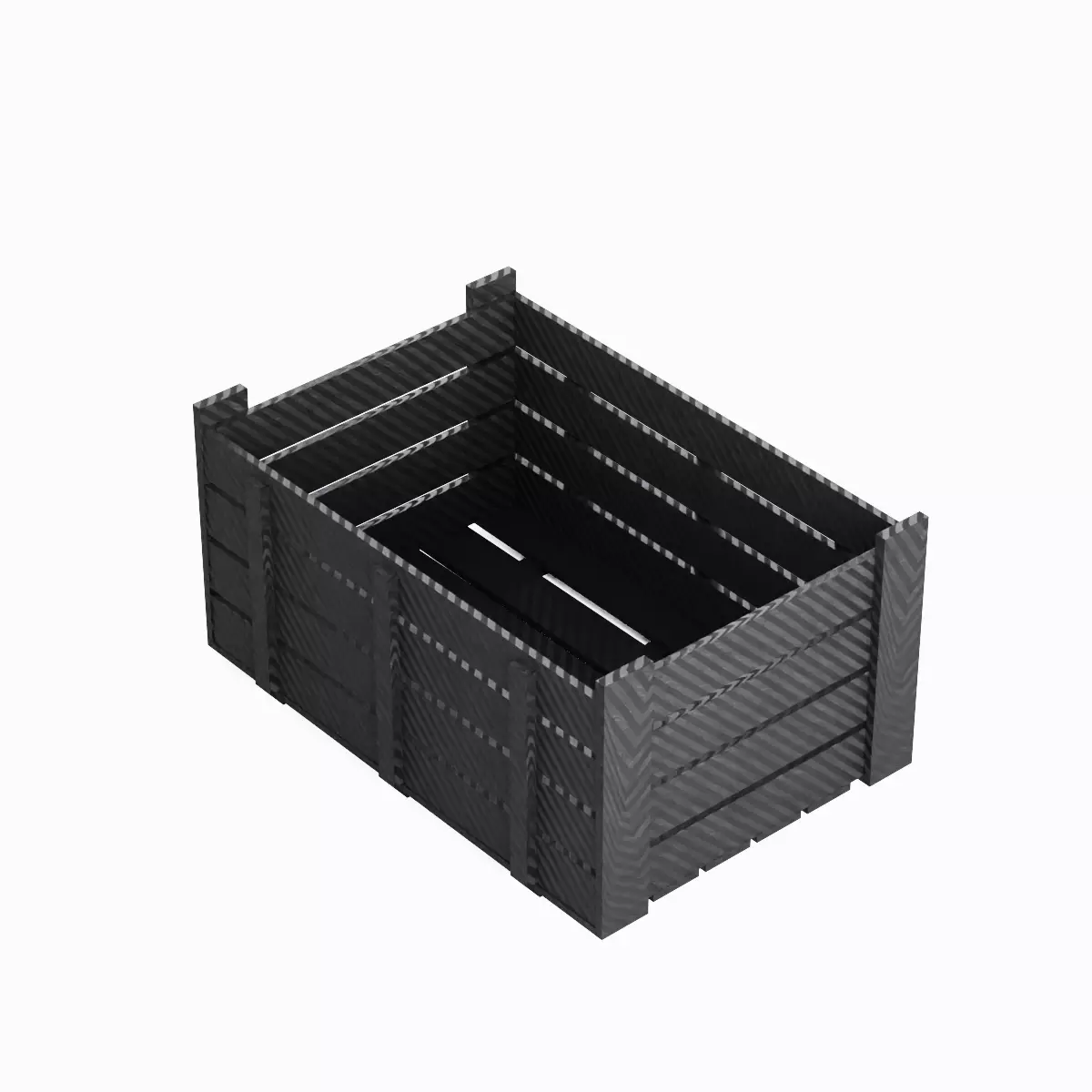 Plastic Crate 01 Low-poly 3D model_0