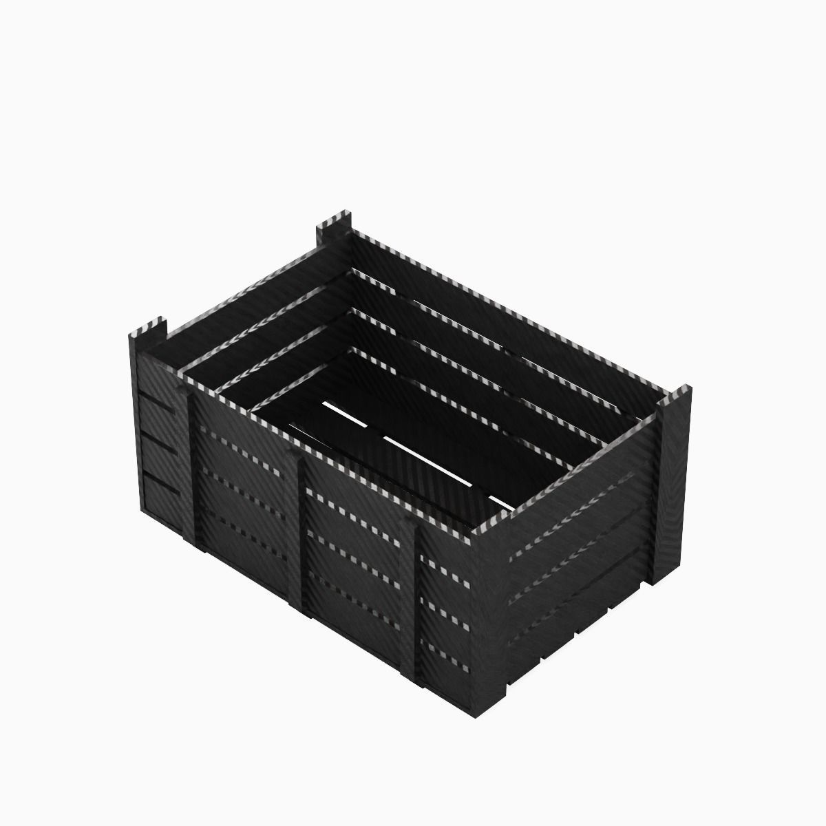 Plastic Crate 01 Low-poly 3D model_8