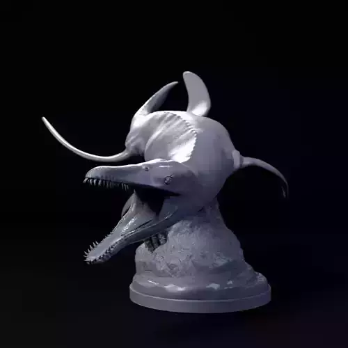 Liopleurodon turning 1-35 scale pre-supported