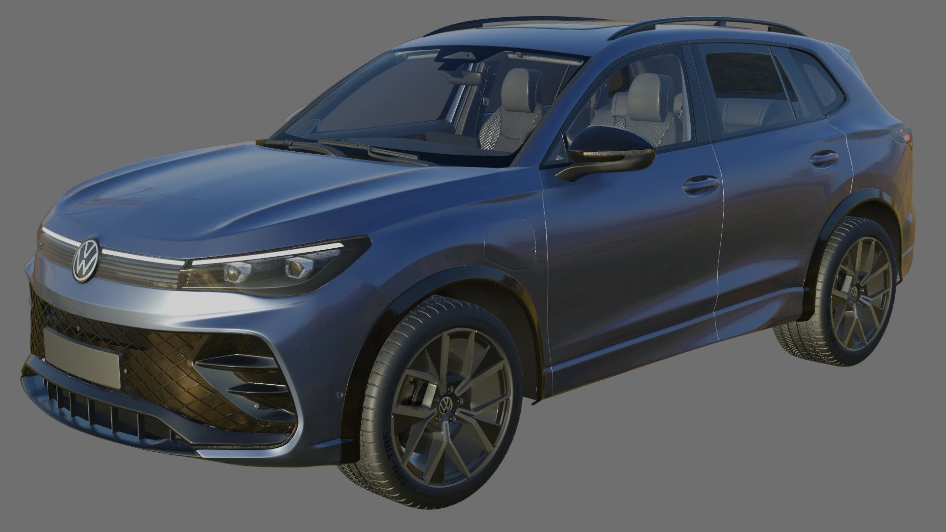 Volkswagen Tiguan 2024 with interior 3D model_19
