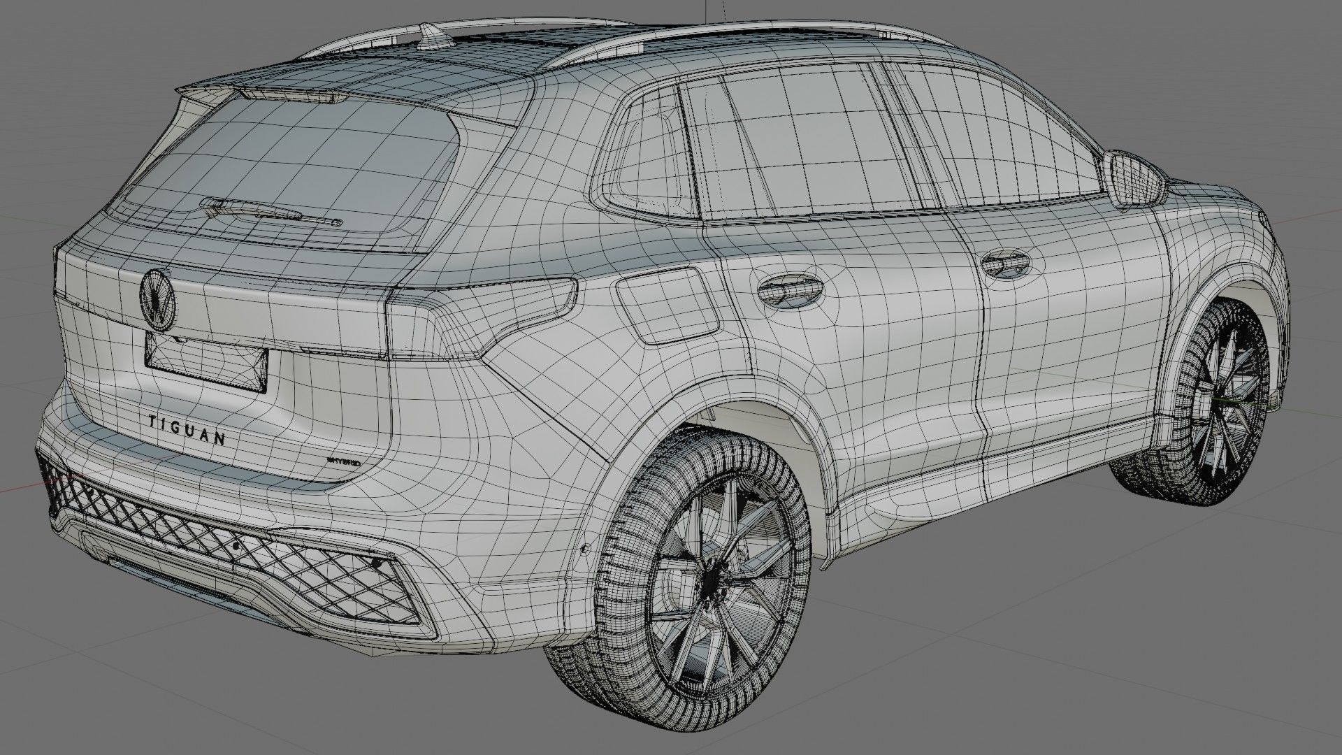Volkswagen Tiguan 2024 with interior 3D model_28