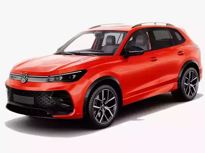 Volkswagen Tiguan 2024 with interior 3D model