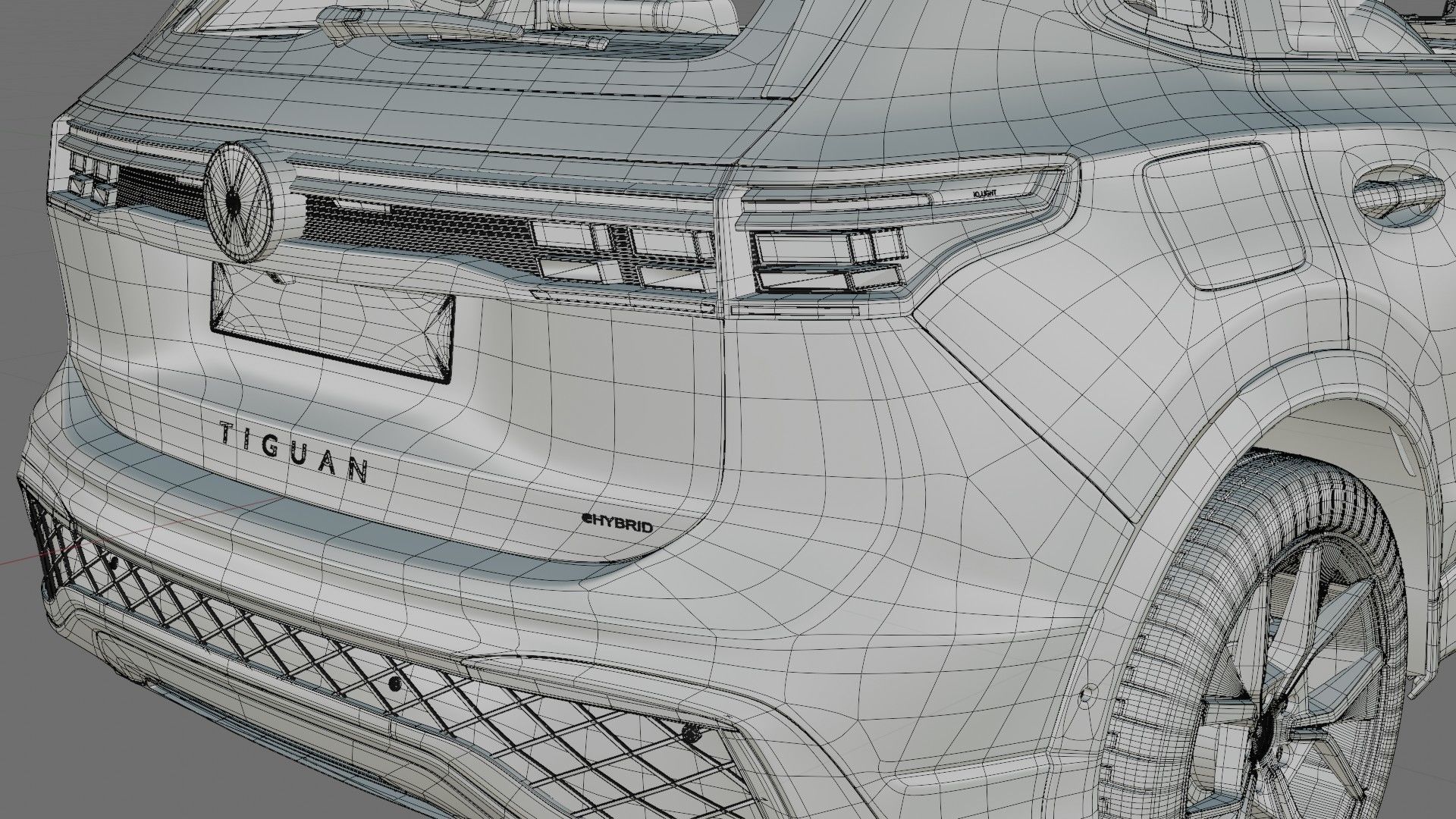 Volkswagen Tiguan 2024 with interior 3D model_30