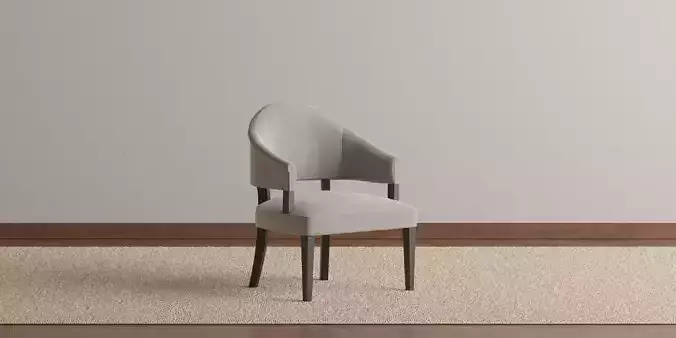 Curve Back Grey Dining Chair