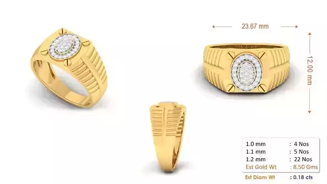 Diamond Ring for Women 3D print model