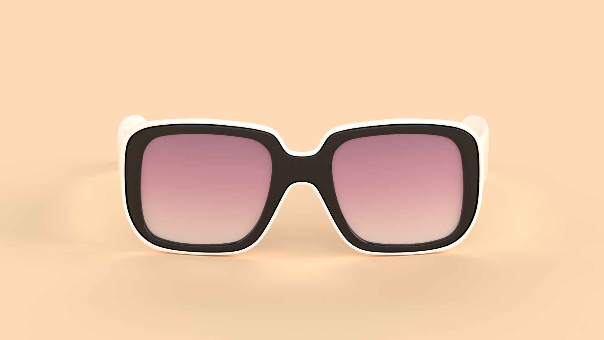 Round Eyewear Glasses Low-poly 3D model_4