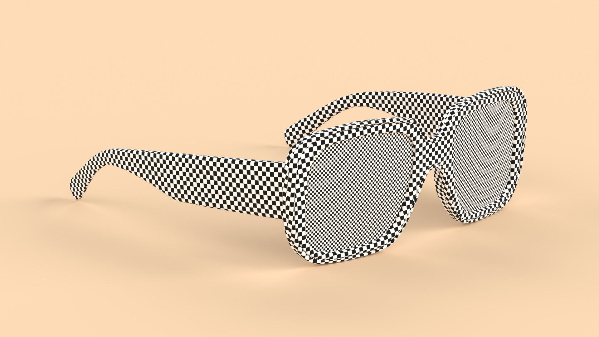 Round Eyewear Glasses Low-poly 3D model_5