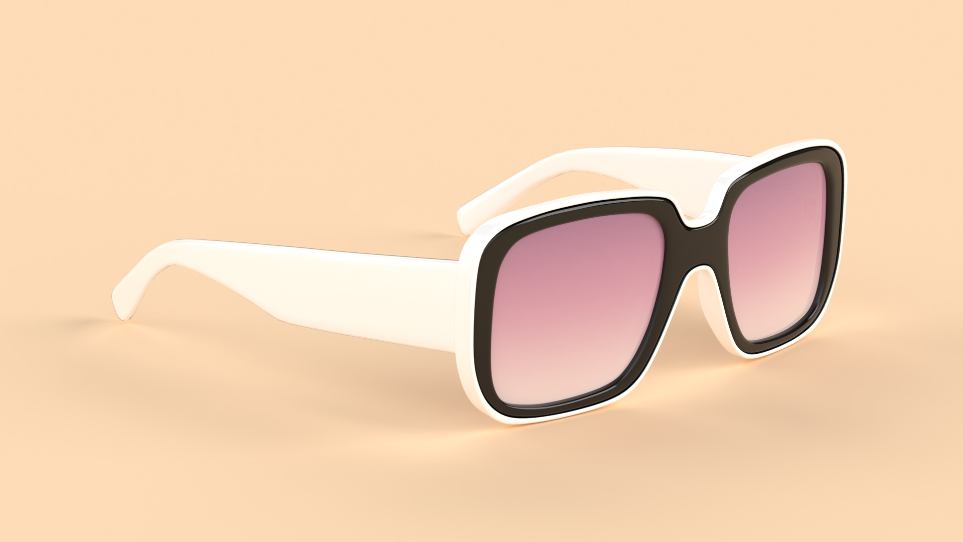 Round Eyewear Glasses Low-poly 3D model_3