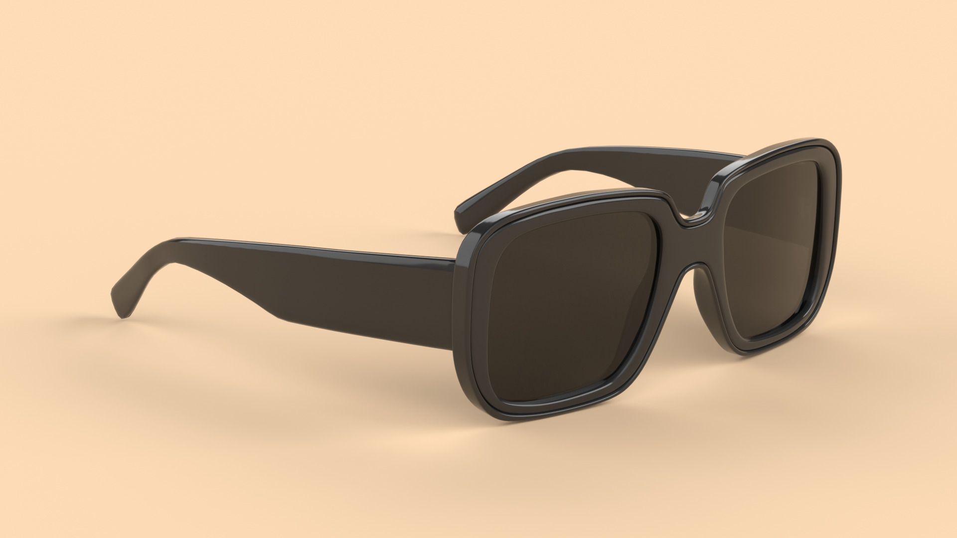 Round Eyewear Glasses Low-poly 3D model_1