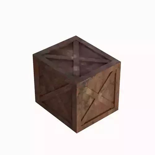 Wooden Box Crate 03