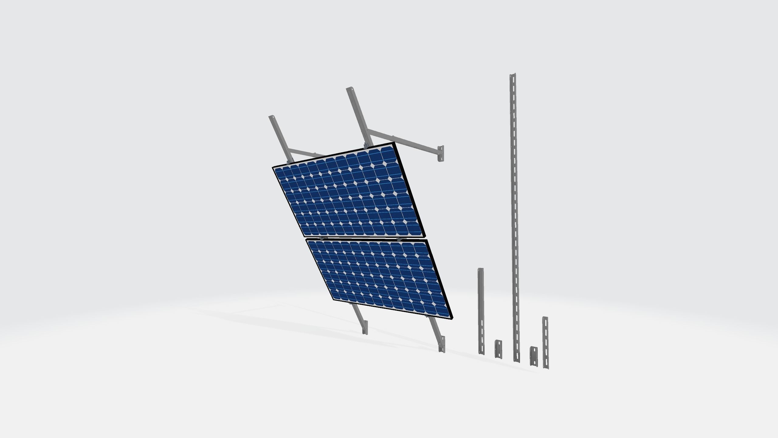 Solar Panel Stand L2 3D model_1