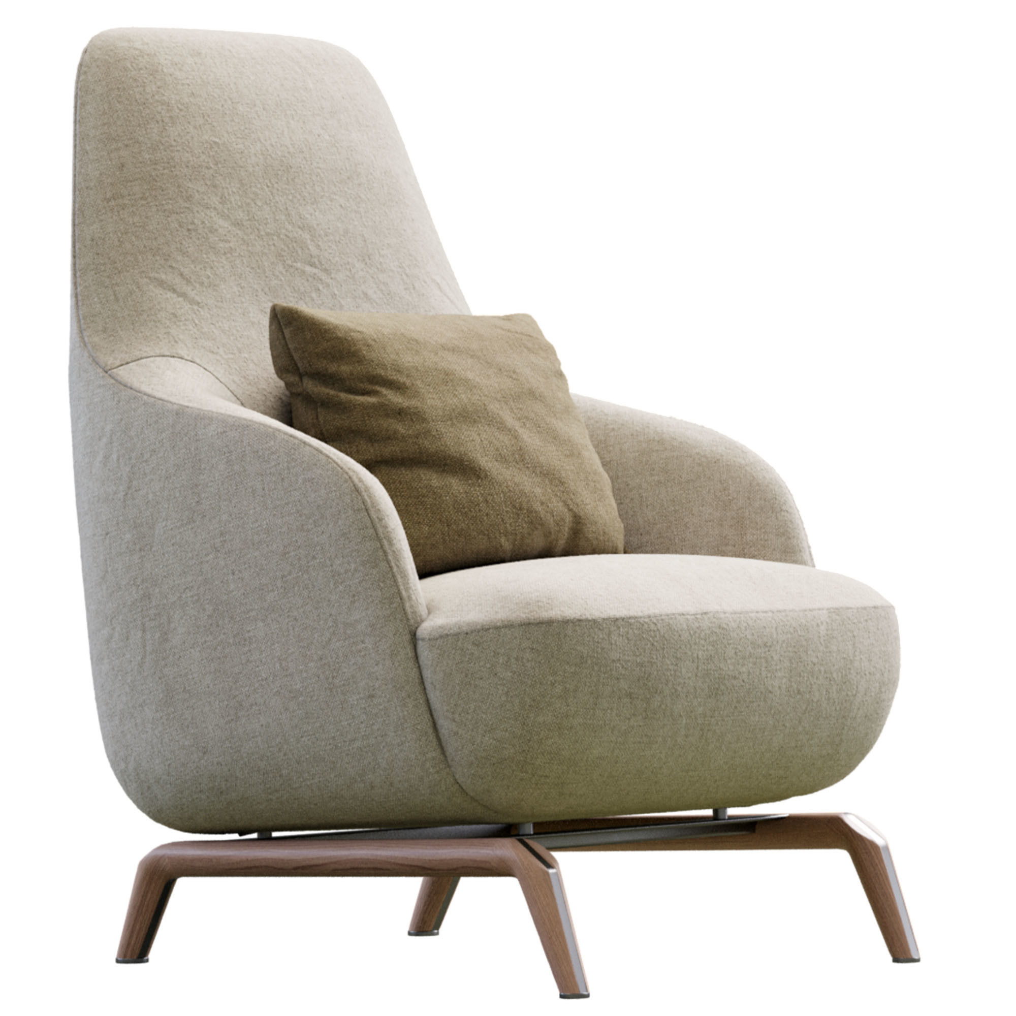 Armchair Janet By Giorgetti 3D model_3