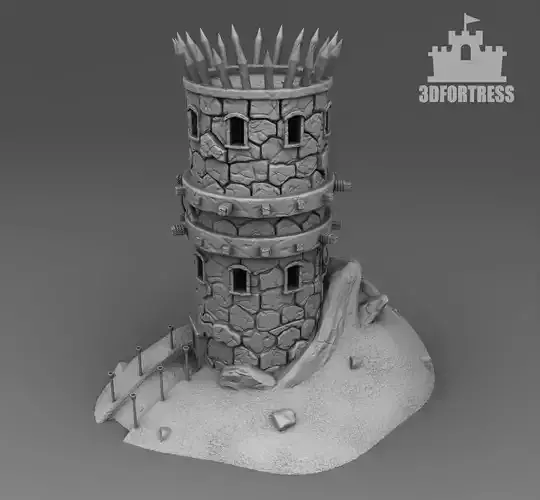 The tower on the rock 3D print model