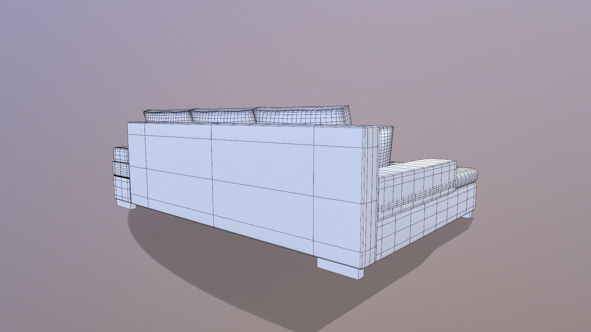 L shape Leather Sofa 3D model_15