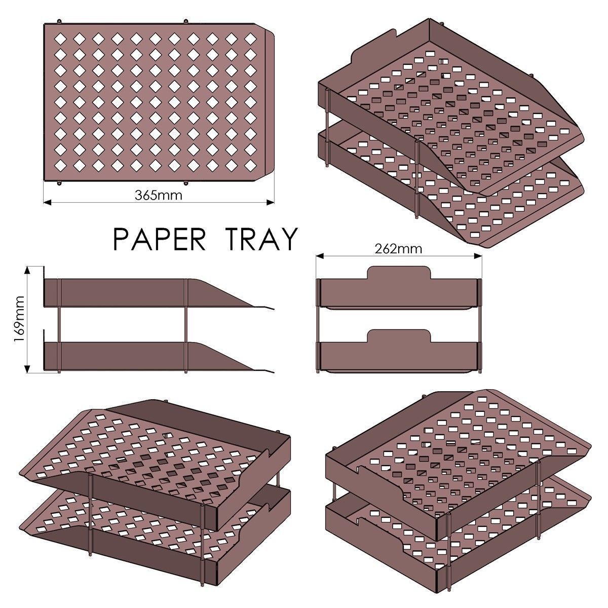 Paper Tray 3D print model_4