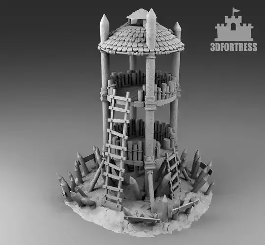 Combat tower 3D print model