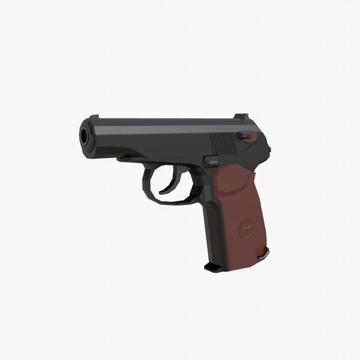 Makarov  Low-poly Low-poly 3D model_0
