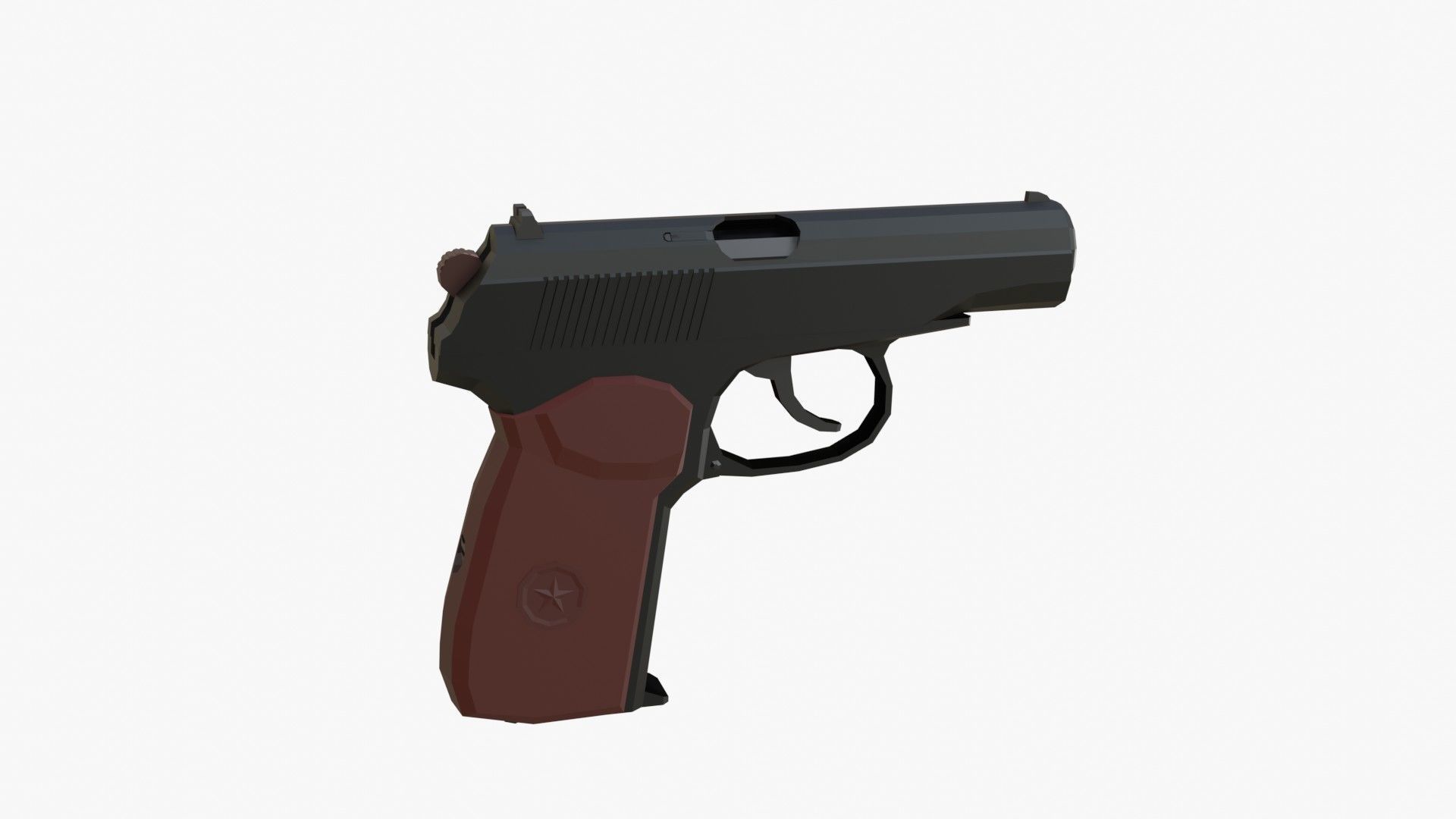Makarov  Low-poly Low-poly 3D model_3