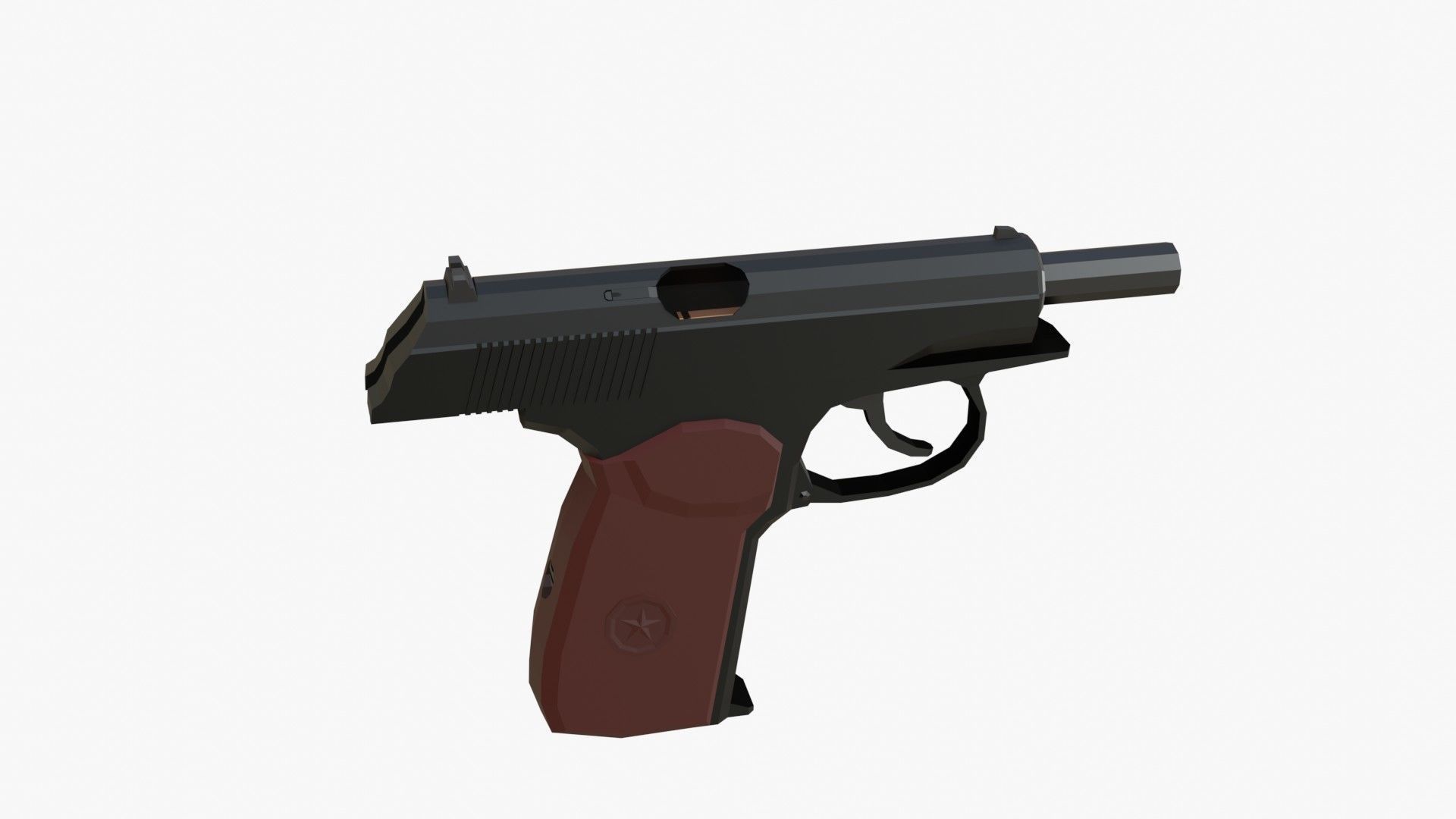 Makarov  Low-poly Low-poly 3D model_4