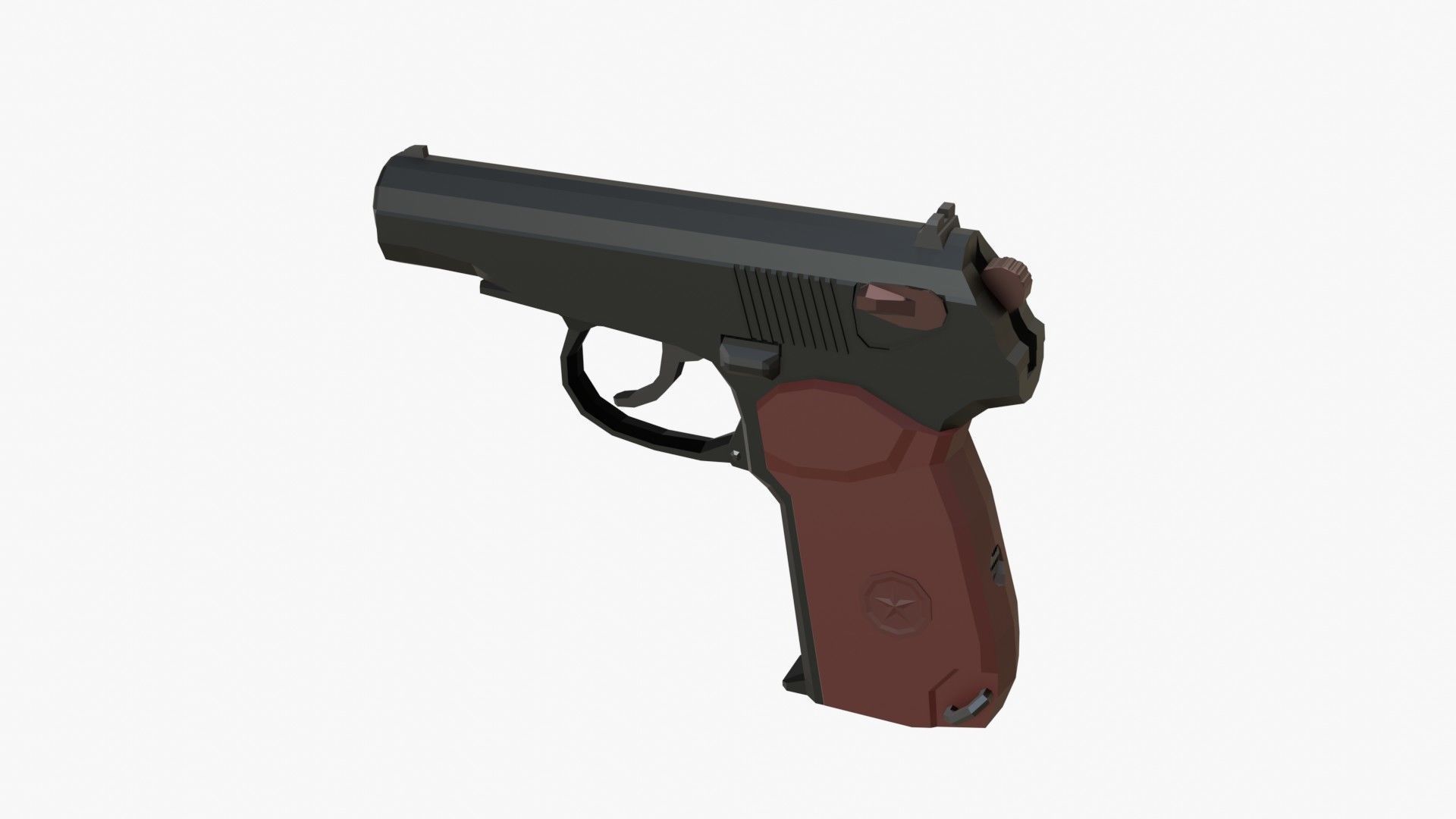 Makarov  Low-poly Low-poly 3D model_2
